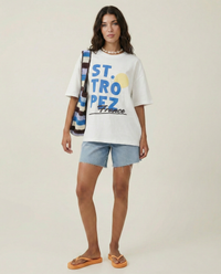 Women St. Tropez Printed Cotton T-shirt
