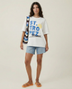 Woman St. Tropez Printed Cotton T-shirt