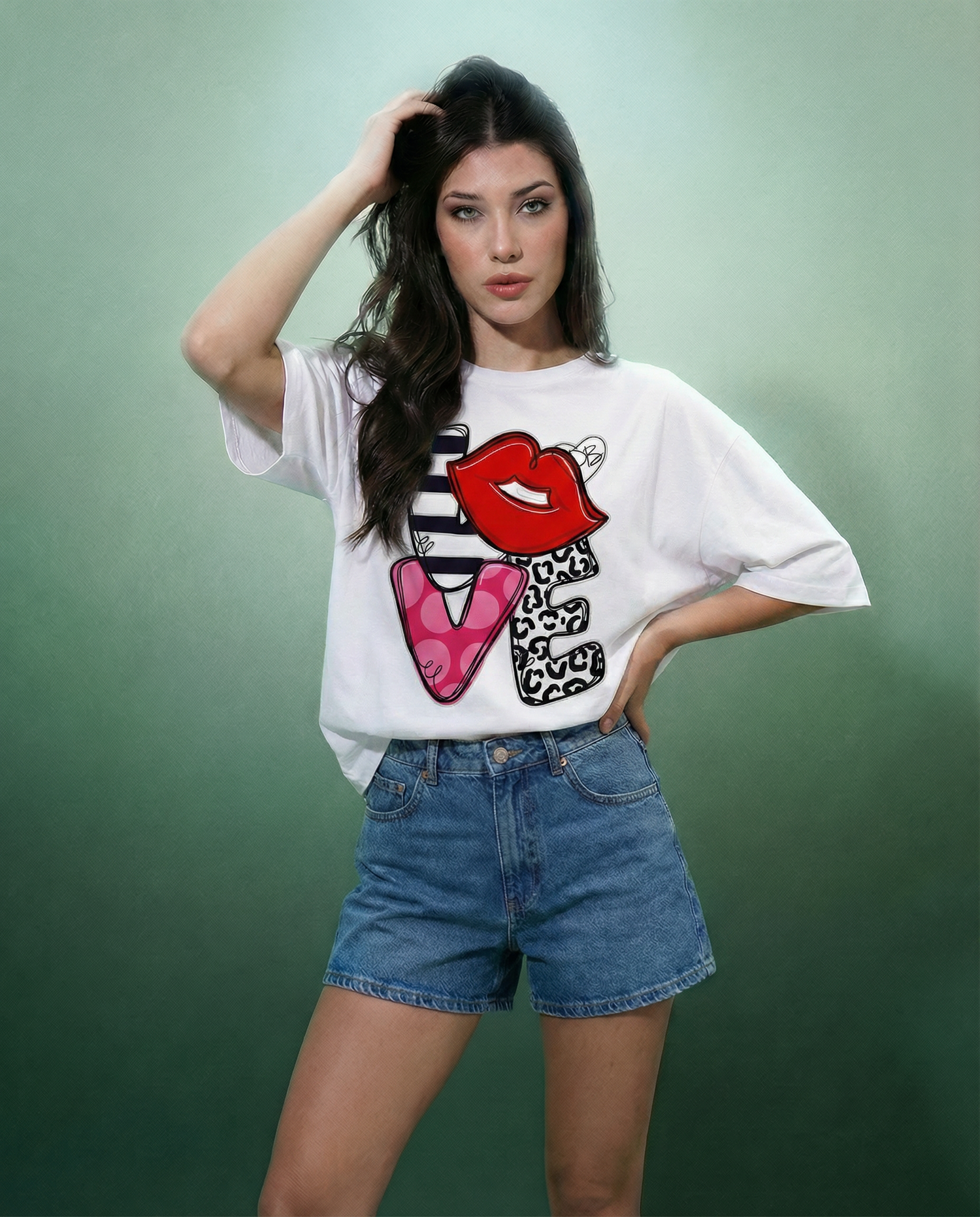 Woman Love Printed Cotton T-shirt