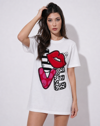 Woman Love Printed Cotton T-shirt