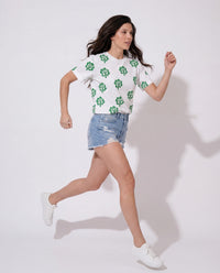 Woman Lucky Printed Cotton T-Shirt