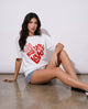 Women All You Need Is Love Printed Cotton T-Shirt