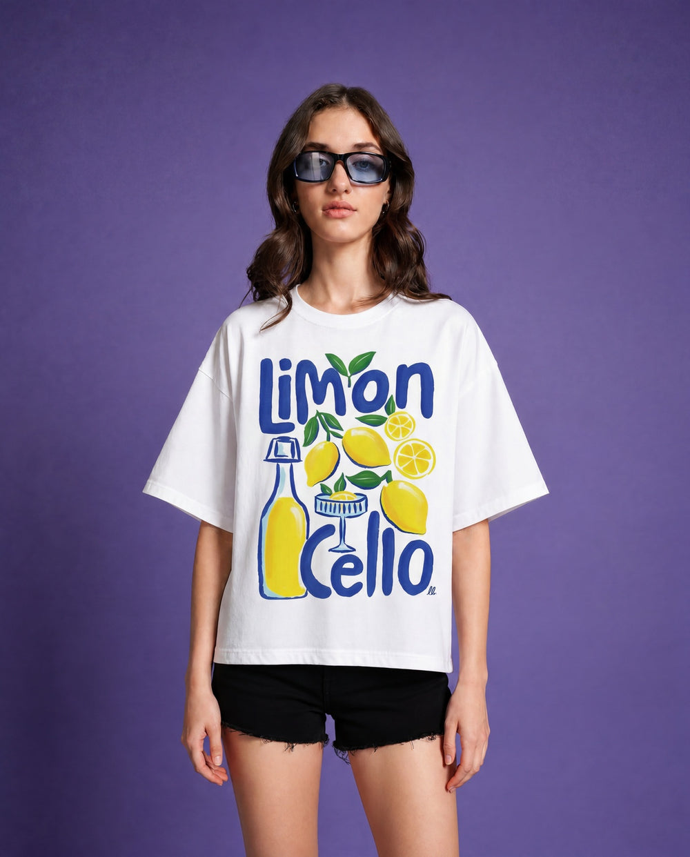 Woman Limon Cello Printed Cotton T-Shirt