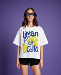 Woman Limon Cello Printed Cotton T-Shirt