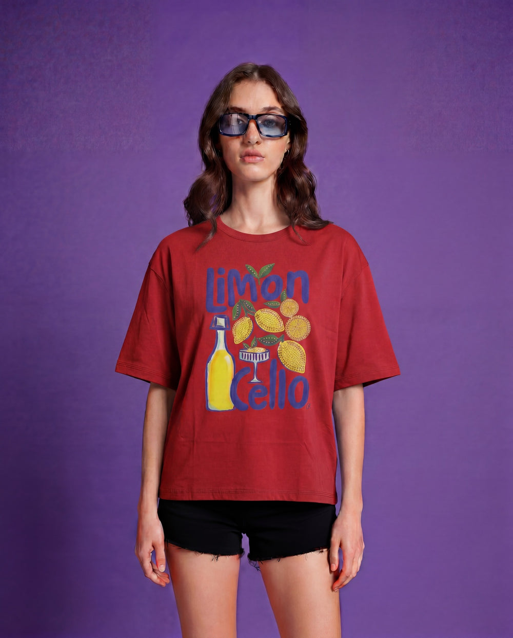 Woman Limon Cello Printed Cotton T-Shirt