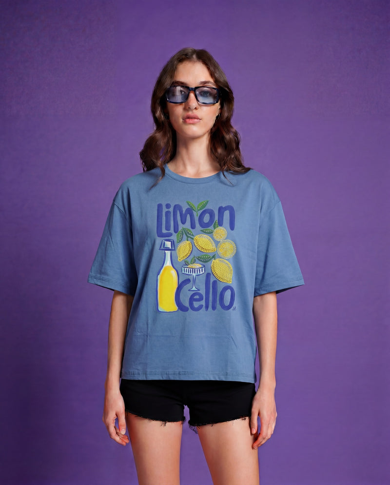 Woman Limon Cello Printed Cotton T-Shirt