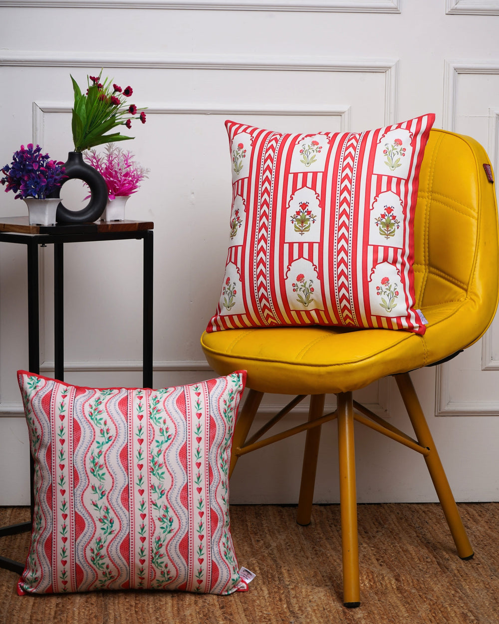 Set Of 3 Digital Printed Abstract Design Cushion Cover