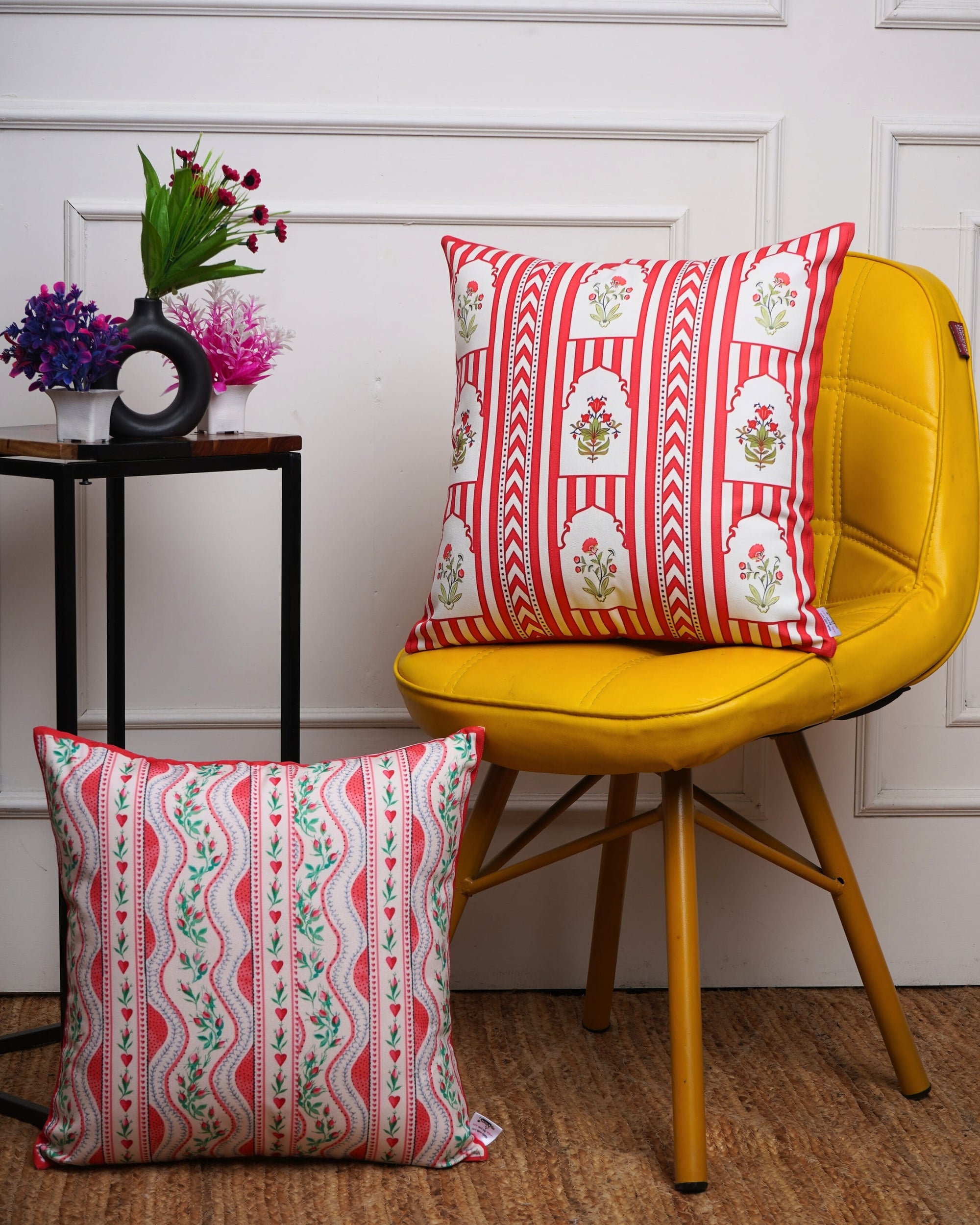 Set Of 3 Digital Printed Abstract Design Cushion Cover