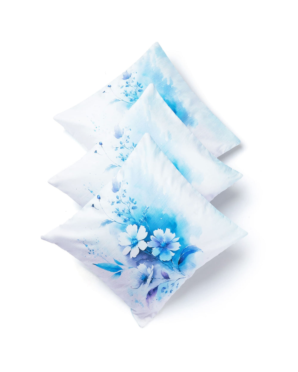 Set Of 3 Digital Printed  Dupion Cushion Cover