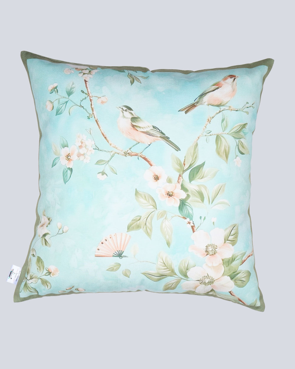 Set Of 3 Digital Printed Leaf Design Cushion Cover