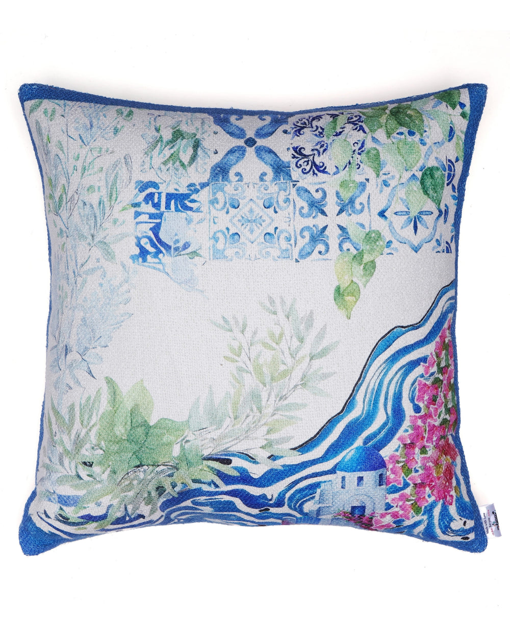 Set Of 3 Digital Printed & Embroidered Canvas Cushion Cover