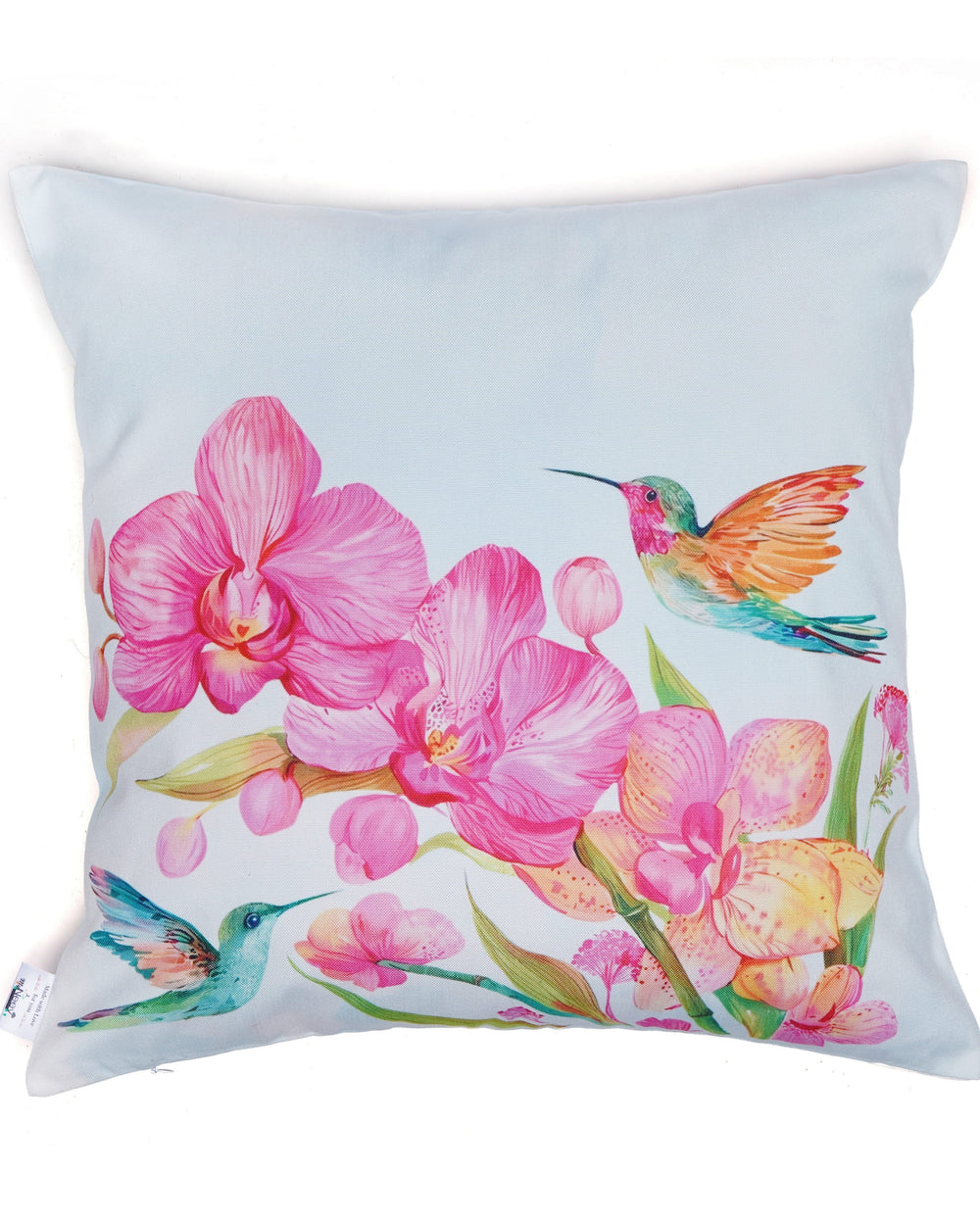 Set Of 3 Digital Printed Flower Canvas Cushion Cover