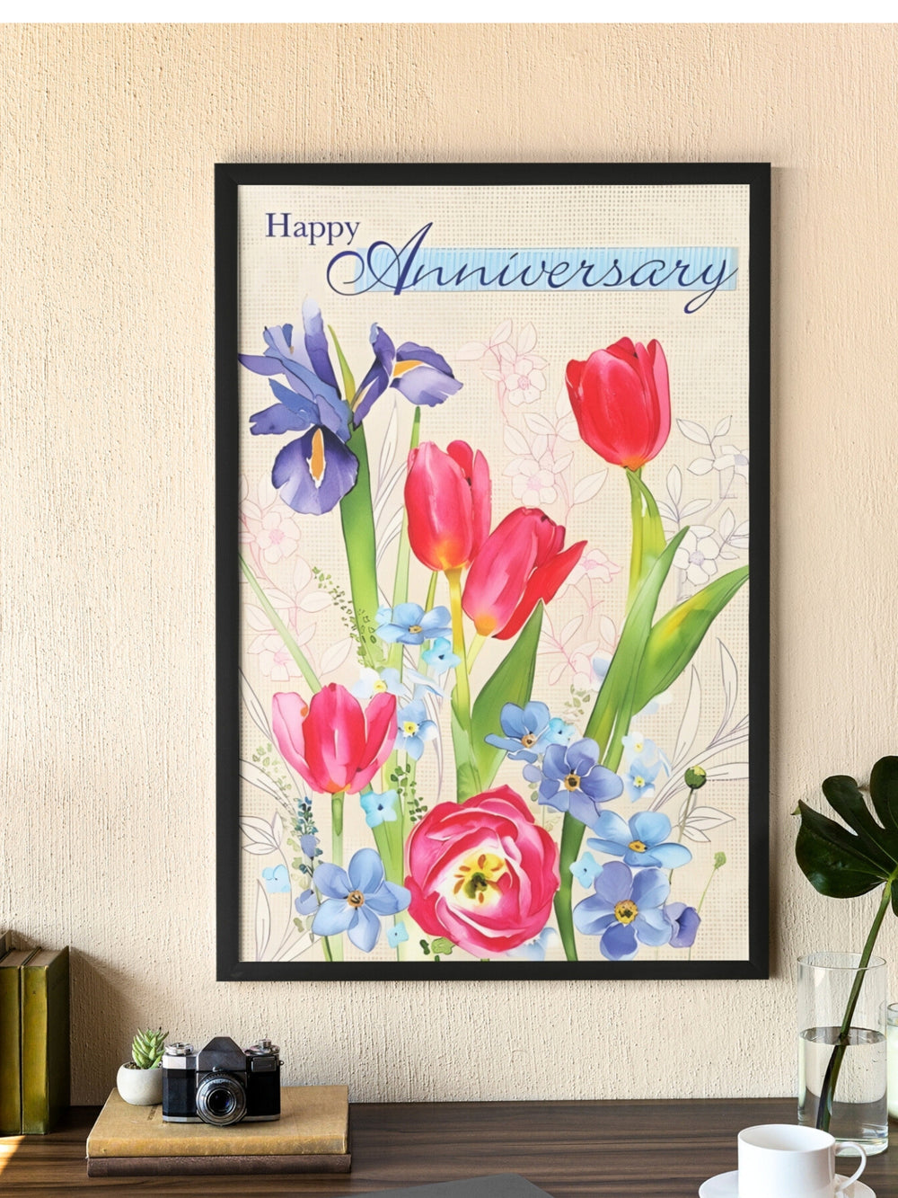 Canvas Fabric, Synthetic Wood, Acrylic Glass Frame Perfect For Home Decor