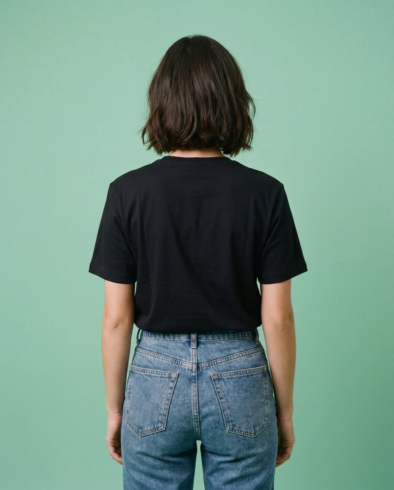 Woman Solid Color Cotton T Shirt