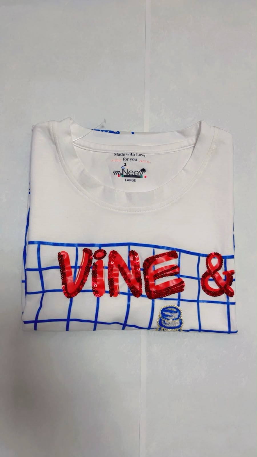 Women Crystal Vine Cotton T-shirt