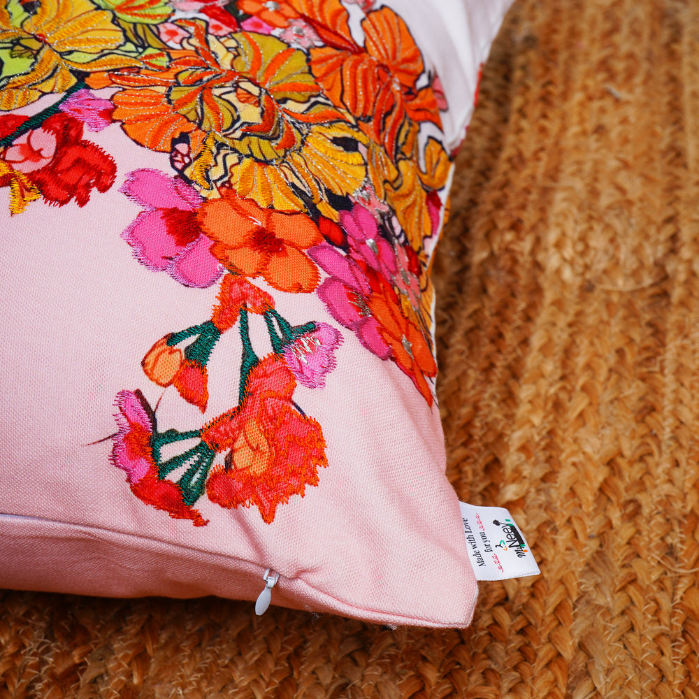 Set Of 3 Digital Printed & Embroidered Cushion Cover