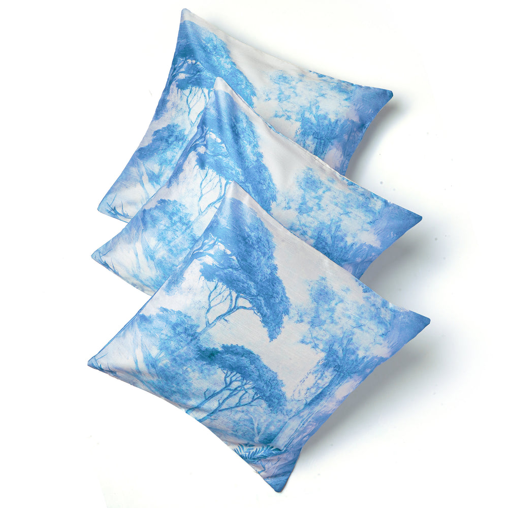 Set of 3 Digital Printed Tree Dupion Cushion Cover