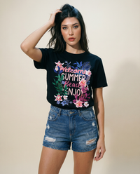 Women Typography Printed Regular Cotton T-shirt