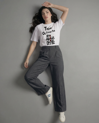 Women Think Outside The Box Printed Cotton T-shirt
