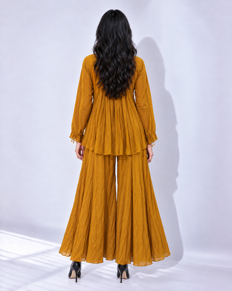 ReadyMade Handwork Embroidered mustard Suit