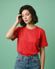 Women Solid Color Cotton T Shirt