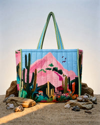 Cotton Printed Mountain Tote Bag