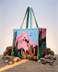 Cotton Printed Mountain Tote Bag