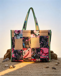 Cotton Patchwork Printed Tote Bag