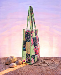 Cotton Patchwork Printed Tote Bag