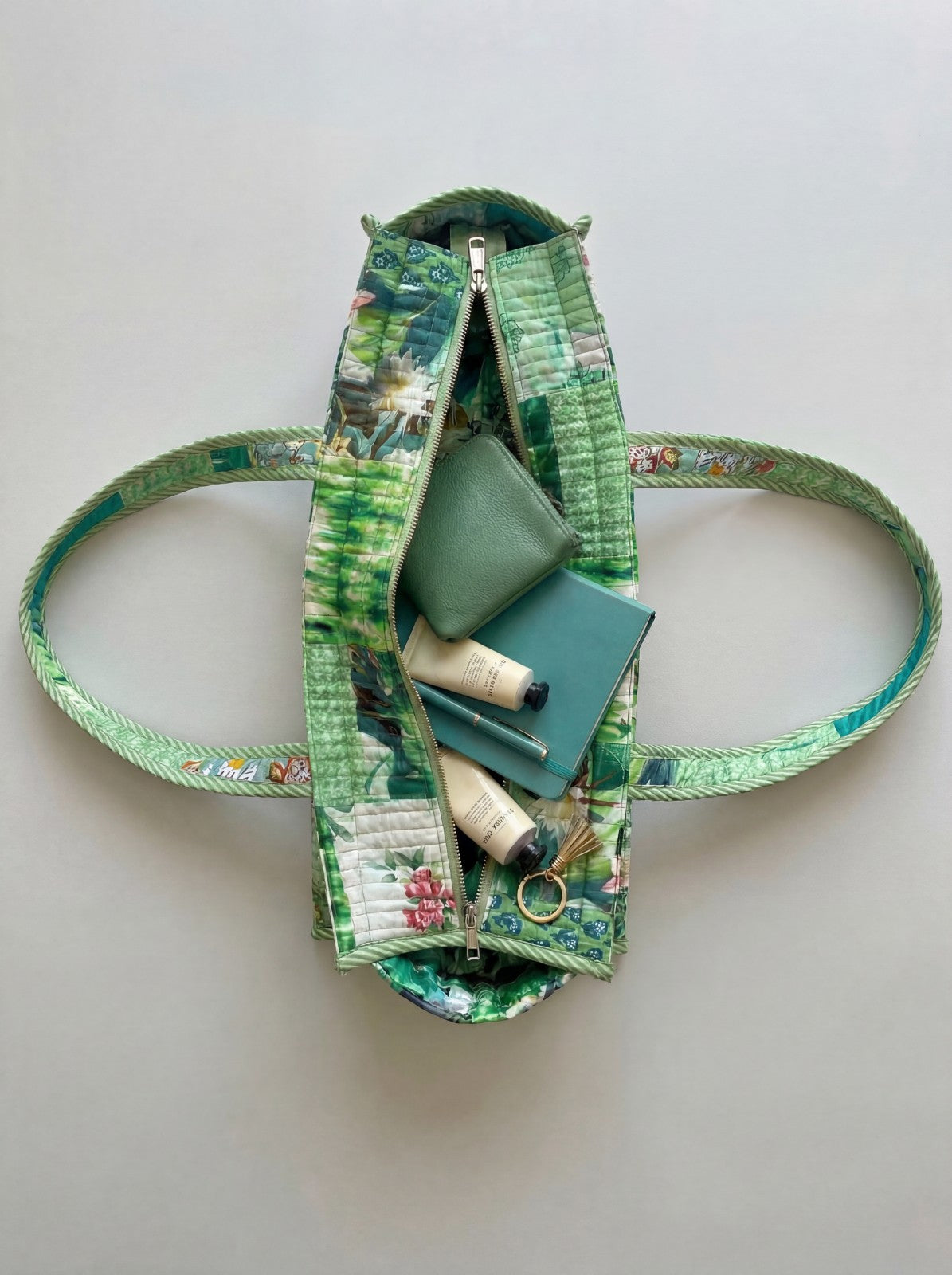 Cotton Patchwork Printed Tote Bag