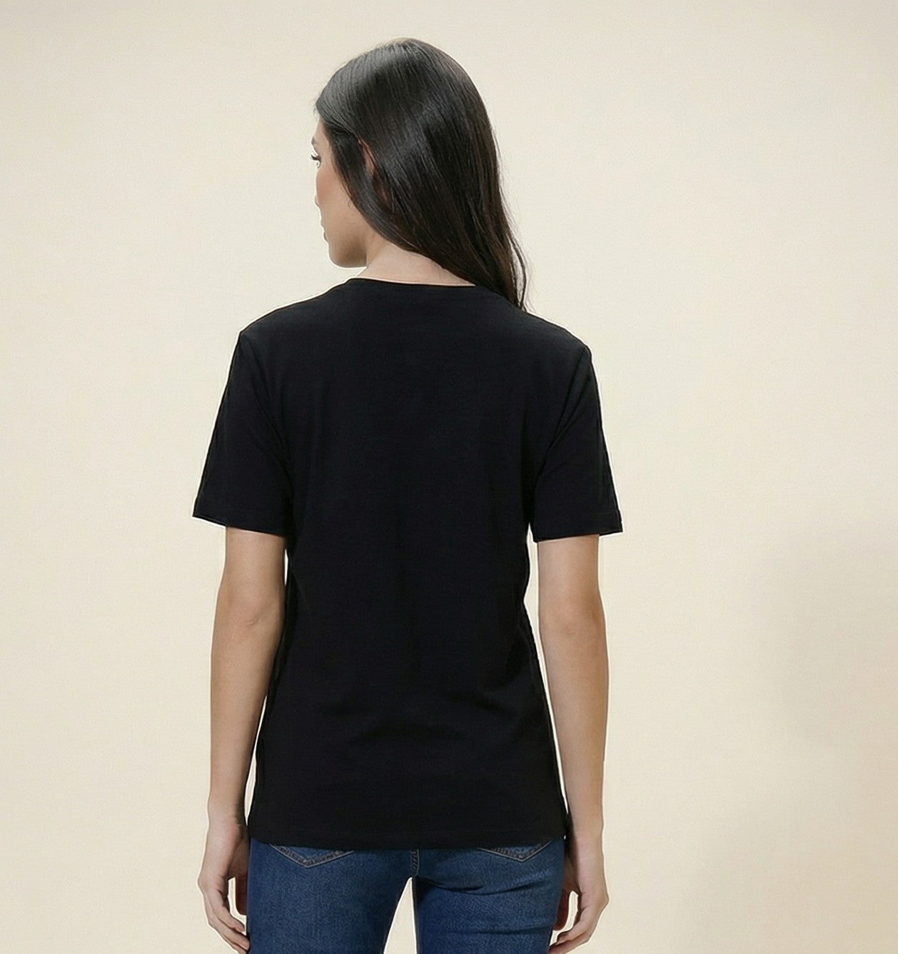 Women Rise And Shine Hand-Embroidered Cotton T-shirt