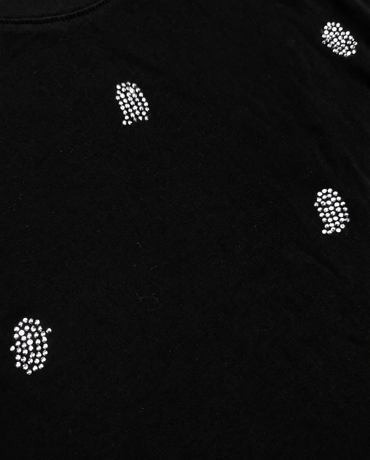 Crystal Embellished Cotton Regular T-shirt