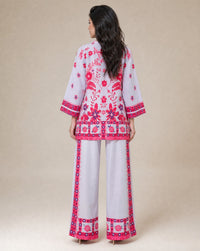 Women Desert Bloom Fuchsia Lycra Co-ord Set
