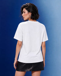 Woman Solid Color Cotton T Shirt